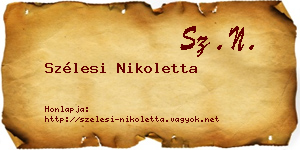Szélesi Nikoletta névjegykártya